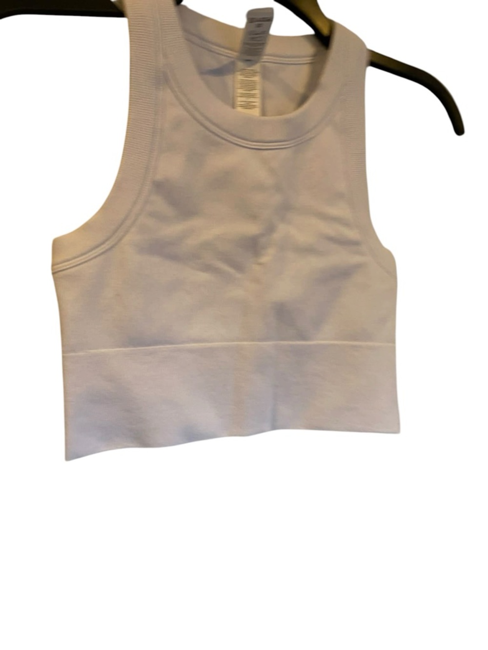 NWT Alo Yoga seamless delight high neck bra WHITE Size S